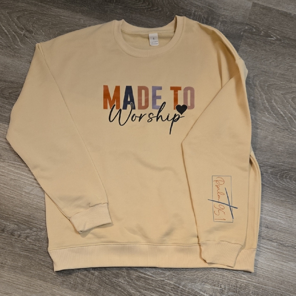 Cream Crew Neck Sweater